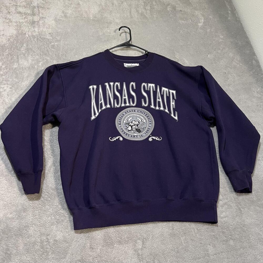 Kansas State Wildcats Sweatshirt Mens XL Purple NCAA Football Danaggers